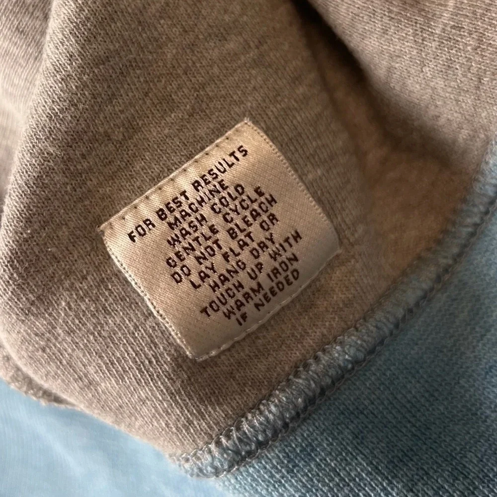Peter‎ Millar Quarter Zip Pullover Mens XL Blue Cotton Distressed Frayed Cuffs